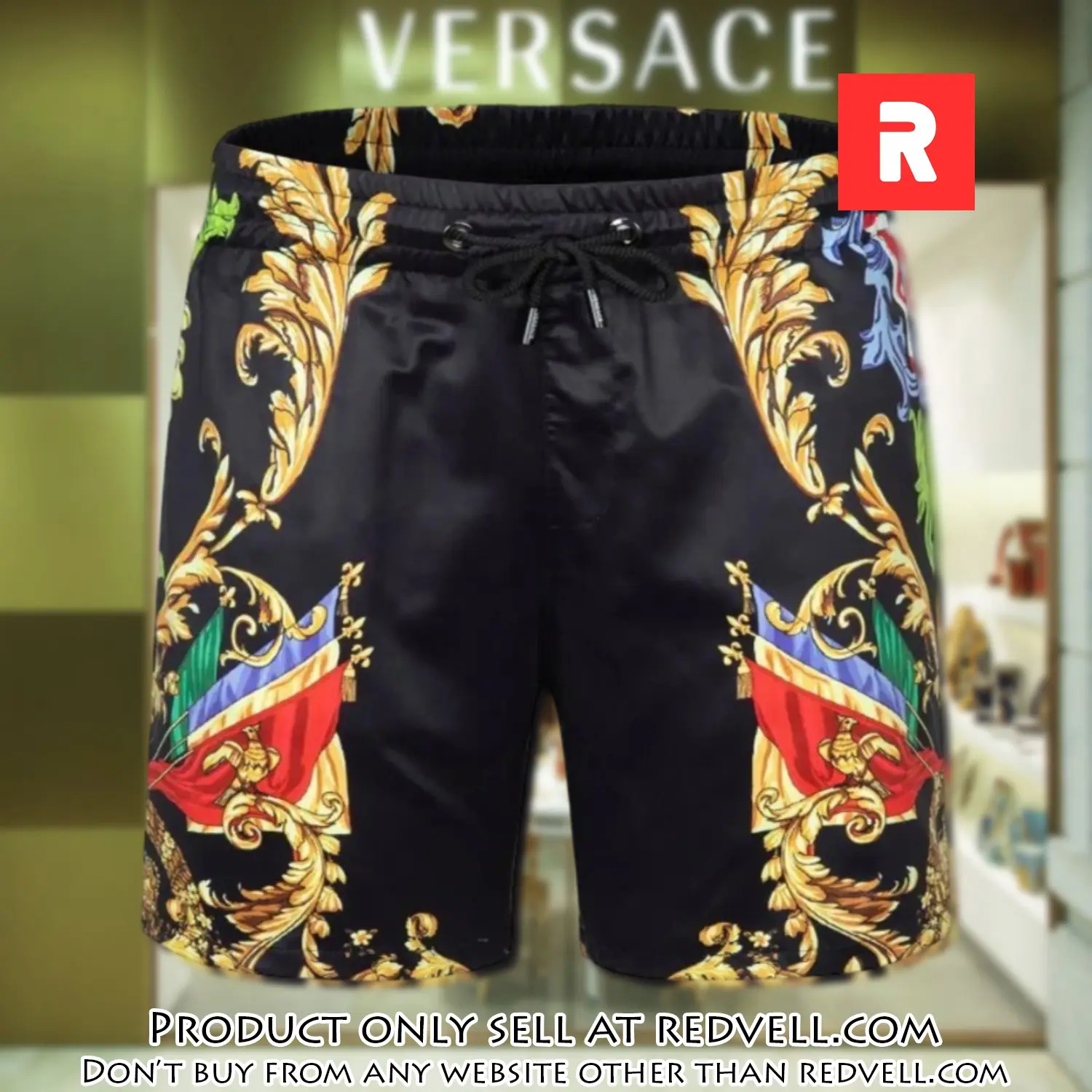 Versace new hot 3d luxury all over print shorts pants for men rv4632833